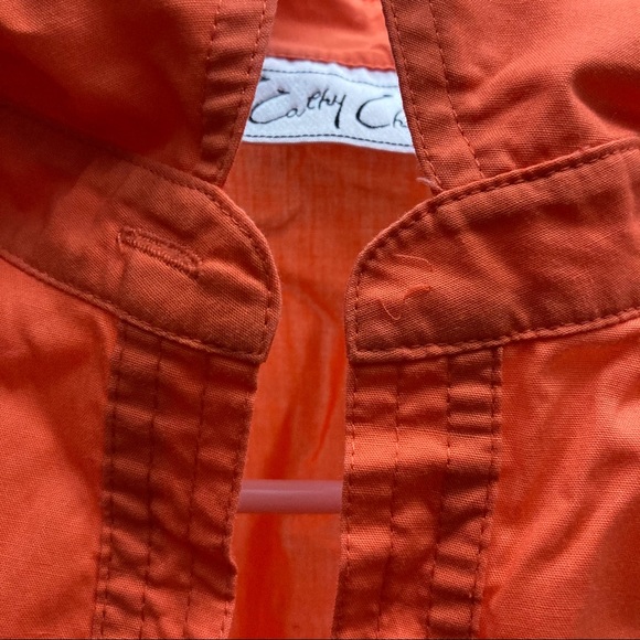 Orange Short Sleeve Button Up Shirt - Picture 6 of 6